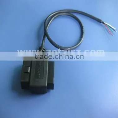 Customize Acceptacle Right Angle OBD-II Male to Housing Cable