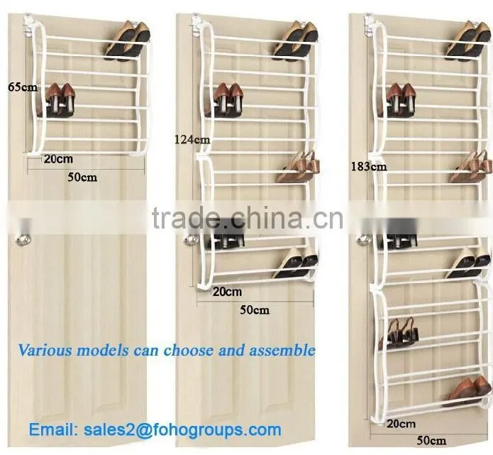8 layer behind door plastic storage hanging shoe organizer