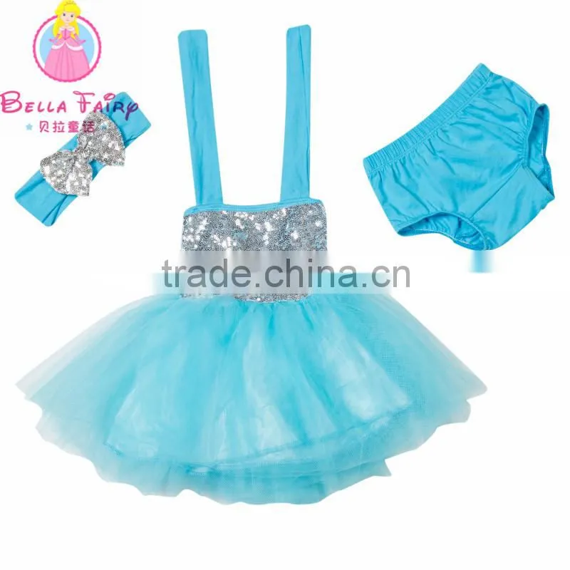 Red sequin girls summer party dress baby fashion clothes designer one piece party dresses