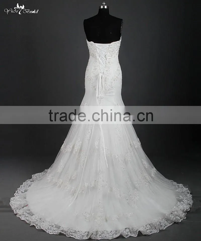RSW872 Alibaba Express Real Sample Lace Bridal Wedding Dress Mermaid
