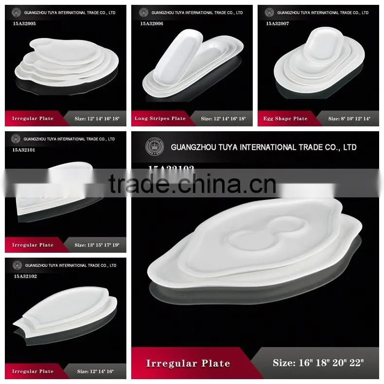 Ordinary simple but elegant white ceramic oval plate