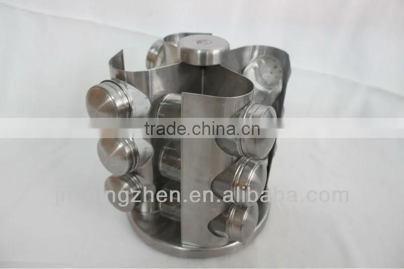 glass spice set13pcs revolving glass spice set