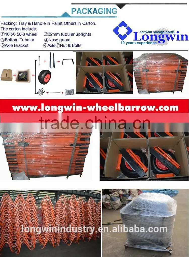 100L Heavy Construction Equipment Wheelbarrow