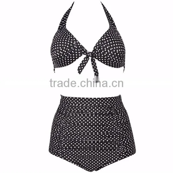 2017 high waist swimwear with colorful style