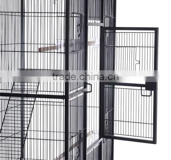 32" x 18" x 63" Metal Bird Cage Aviary With Stand