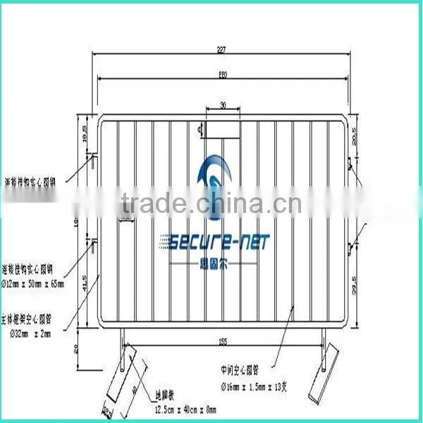 Removable road barrier fence with superior quality