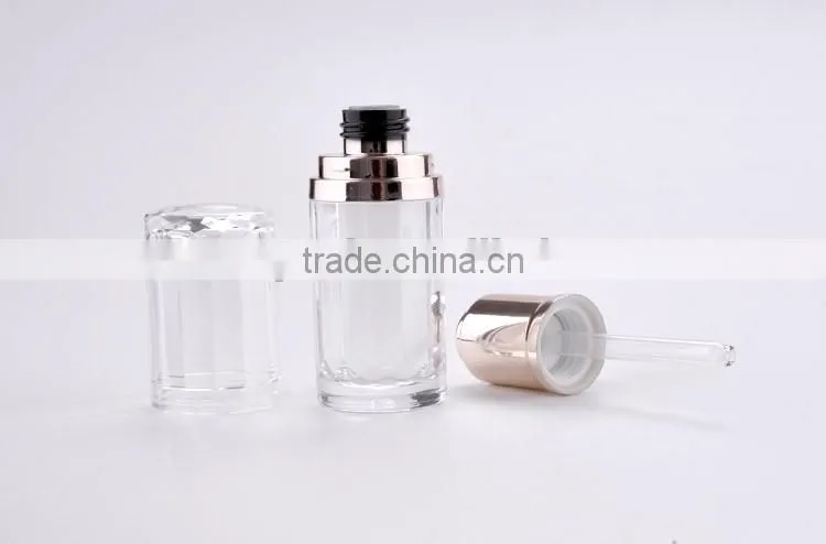 Made in China hot sale arcylic empty bottle Essential oil dropper bottles