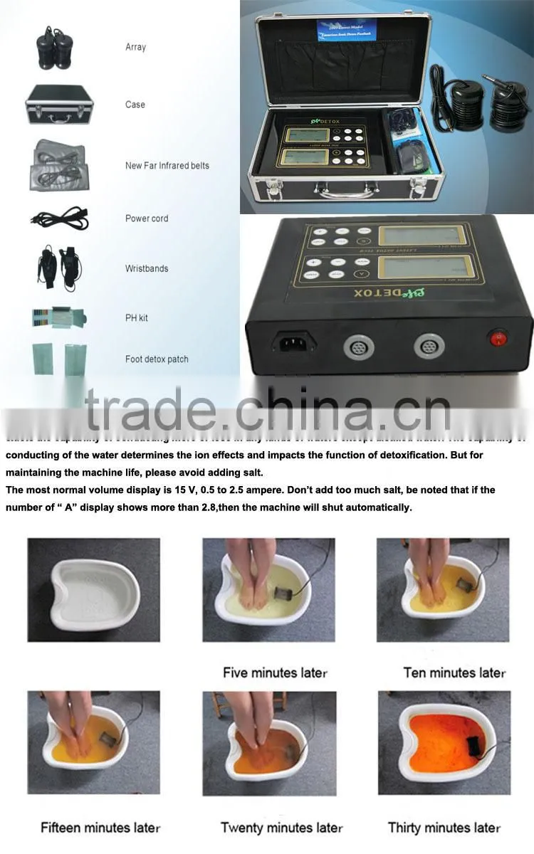 Negative ionic detox foot massager for two people use