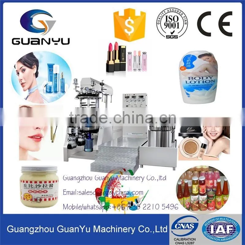 quality cream vacuum emulsifying machine for cosmetics homogenizing and mixing