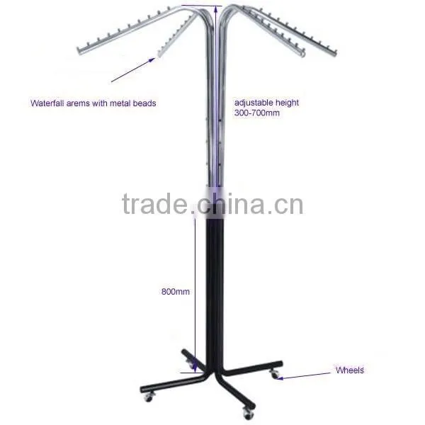 Pop Modern Adjustable 4 Arms Clothing Rack