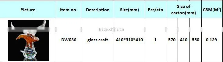 elegant eagle shape carve murano glass sculpture wholesale