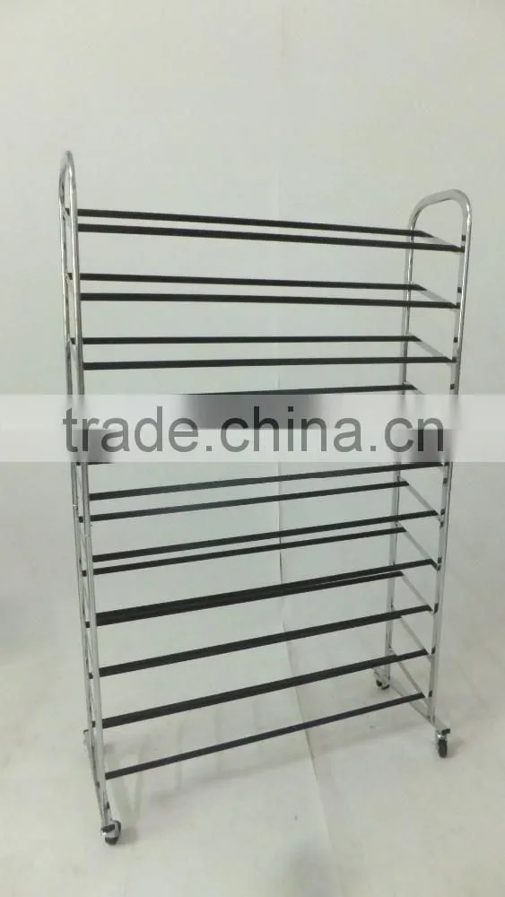 50 pair rolling shoes racking, shoes storage for 50 pairs