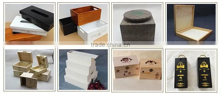 Wooden wine box with handle