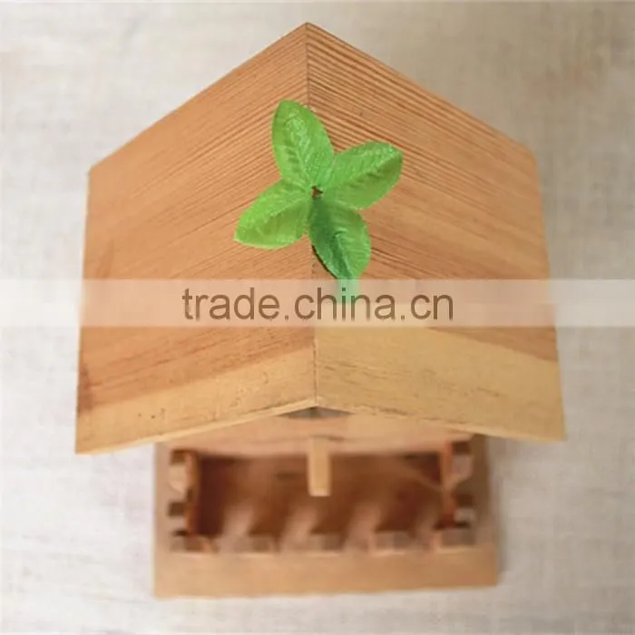 Unfinished cheap kid laser cut wood toys house shape wood toys for kids
