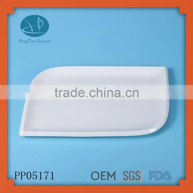 Wholesale white ceramic serving food tray plate fruit for sale