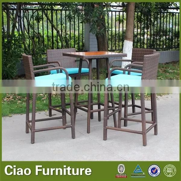 Cheap coffee shop furniture high bar table and chairs set