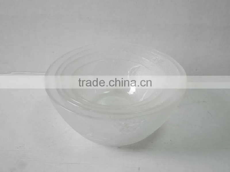 food use glass frosted bowl set
