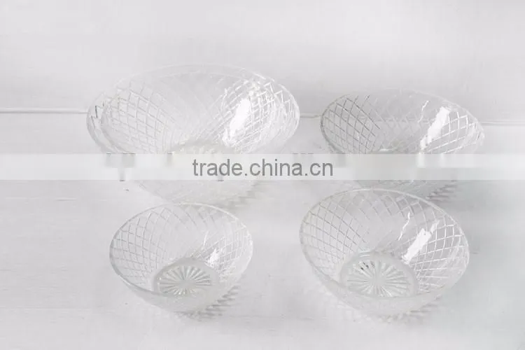 different sizes fruit salad mixing glass bowl for kitchen
