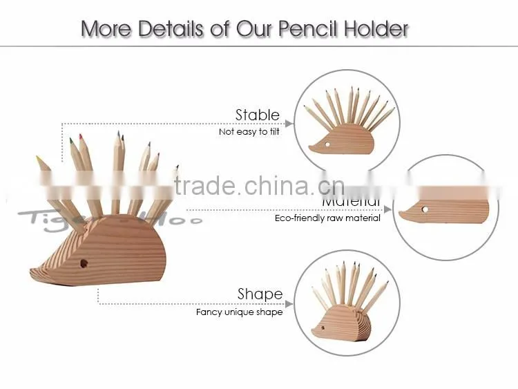 New Decorative Fancy Hedgehog Shaped Desk Pen Holder