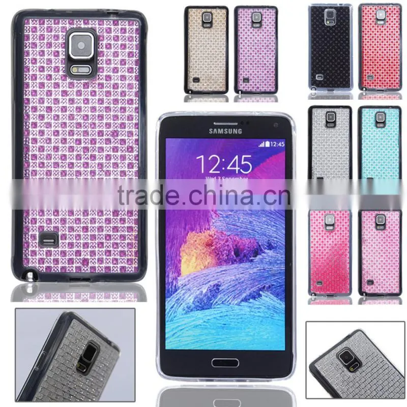 TPU new design diamond stone phone case for Samsung NOTE 4