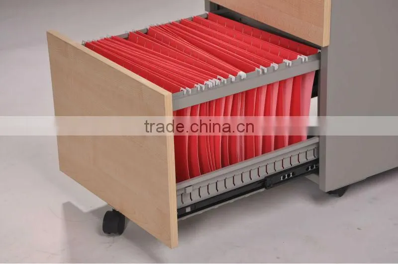 5 wheels Metal mobile pedestal professional office steel filling cabinet