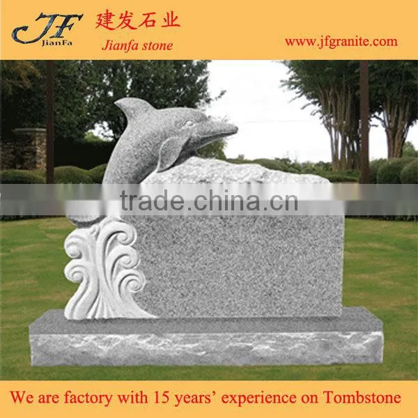 Types Of Dolphins Carved Granite Cheap Tombstone For Sale