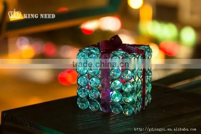 wholesale led Christmas decoration iron acrylic square gift box
