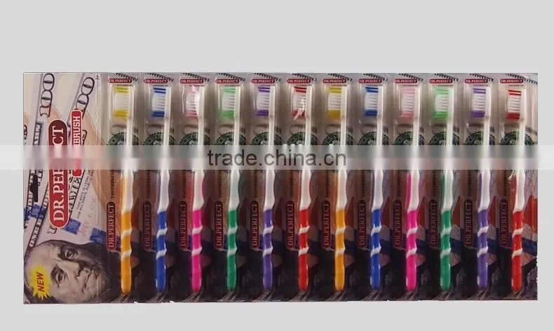 Friendly wood high quality micro cleaning tooth brush with nylon bristles