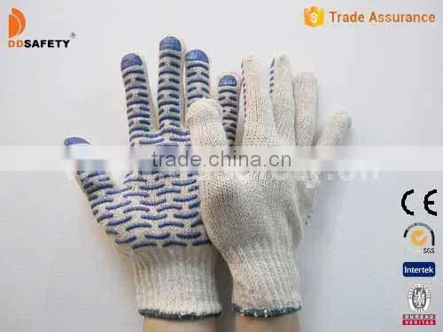 DDSAFETY Hot Sale High Quality Cotton Glove Wtih PVC Dots