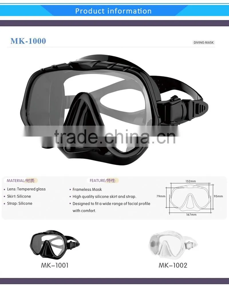 adult scuba dive mask snorkel set