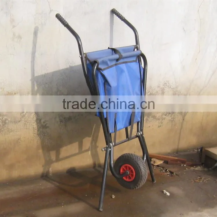 WB0400 portable lightweight garden trash folding fabric wheelbarrow