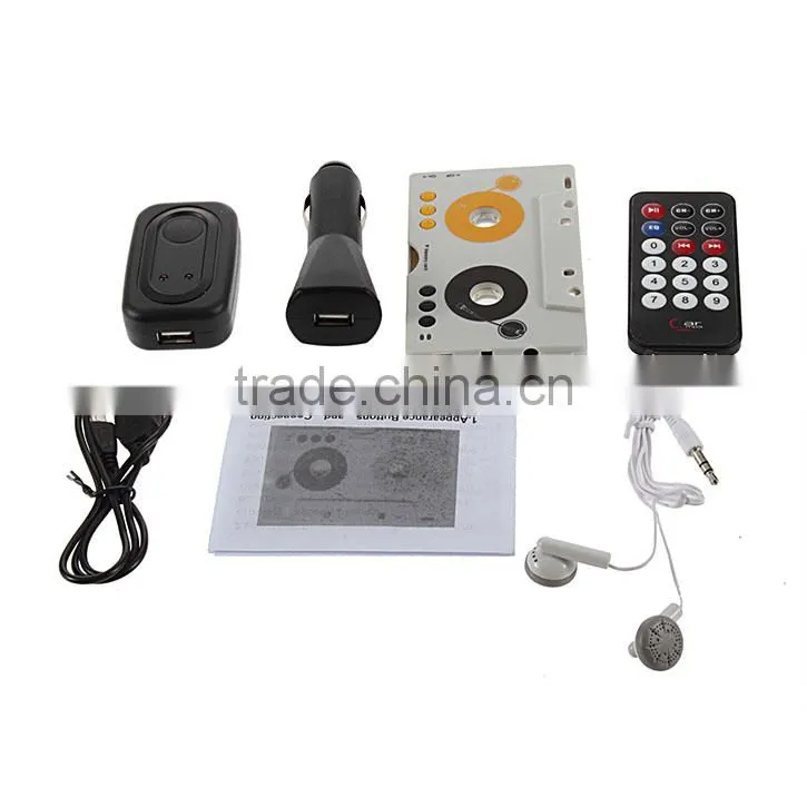 USB Car Tape Player MP3 Cassette Adapter Audio Tape Player for SD/MMC Reader Portable