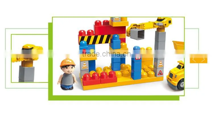 Funny cartoon toy game plastic building educational blocks