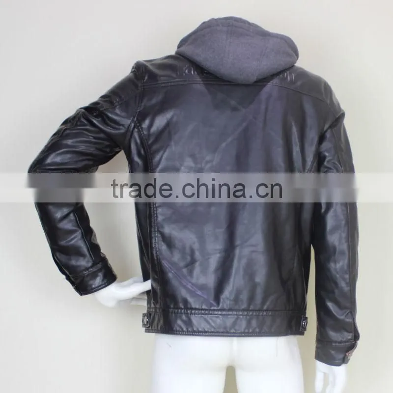 Mens Famous PU Leather Fashion Jackets 2014
