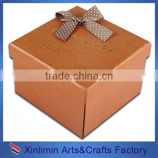 paper packaging cardboard boxes with lid ribbon