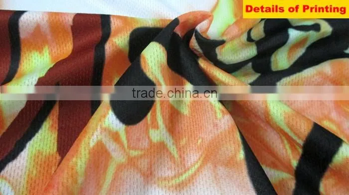 Breathable fabric for sublimation dry fit running shirt