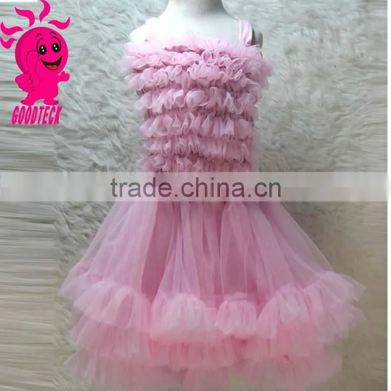 Latest sweetheart party wear dress wholesale chiffon baby girl dress designs
