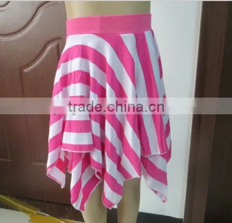 Best Selling Red with White Stripe Skirt for Baby Girls Summer Skirt
