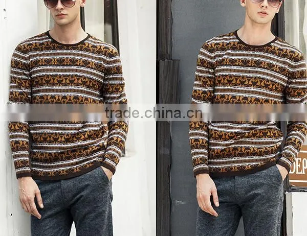 2014-2015 high fashion men's jacquard pullover sweaters