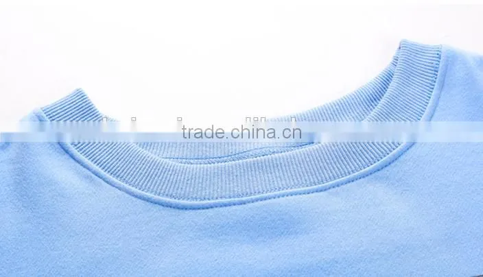 Cheaper customized designs fashionable ladies printed hoodies&sweatshirt CVC60/40 fleece crewneck hoodies&sweatshirt