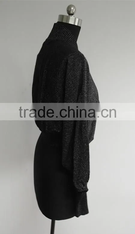 Fashion ladies long sleeve waistcoat/poncho sweater