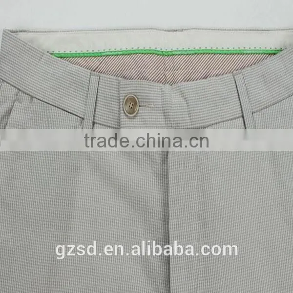 2015 New Arrival Advertising Gray Dress Check Pants for Men