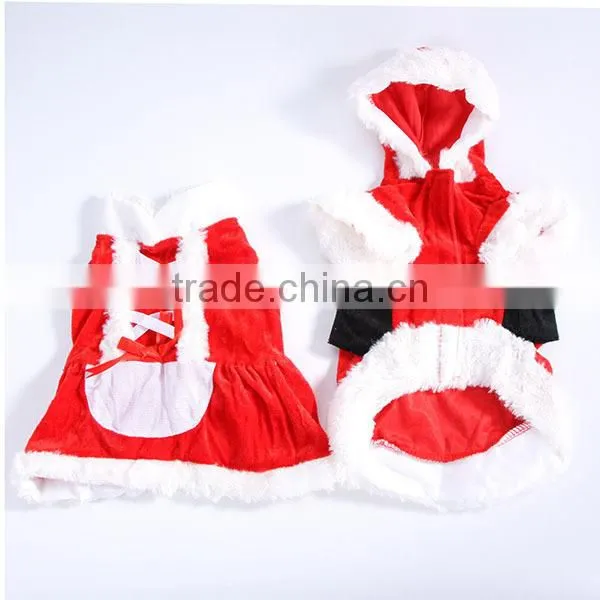Wholesale Pet Puppy Dog Christmas Clothes Santa Claus Costume Outwear Coat Apparel Hoodie