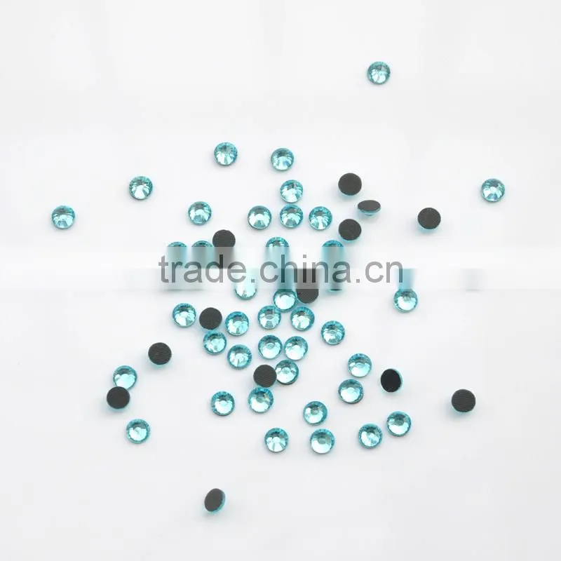 crystal Shiny hot fix rhinestones in Aquamarine