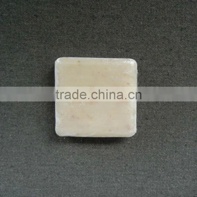 plastic bag wrapped soap
