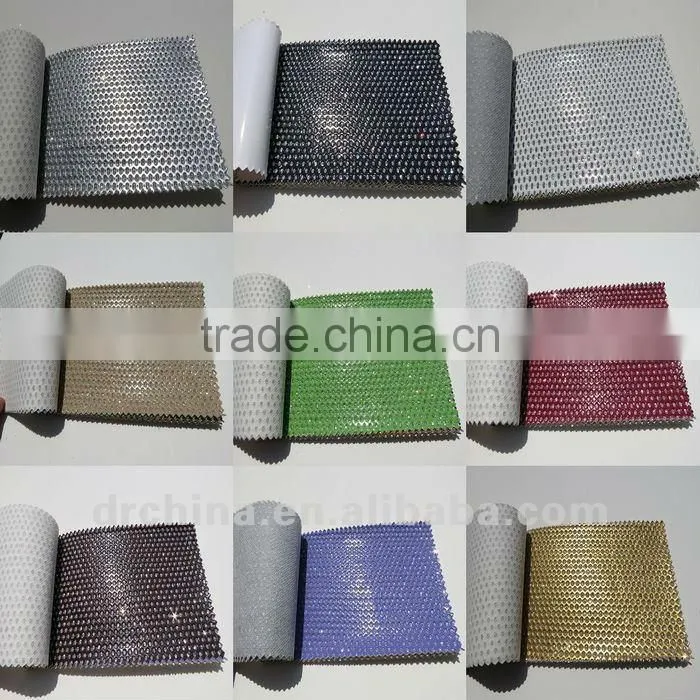 2013 fashion DERUN punching glitter leather fabric for bags