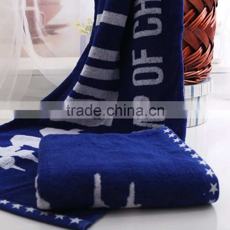 100% cotton custom gym/sports/fitness towel with jacquard logo