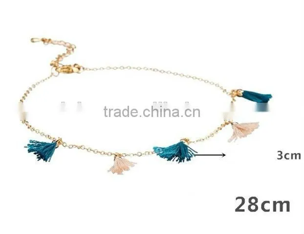 2014 Fashion Costume Factory Wholesales Jewelry,Charms Anklet Body Jewerly,Alloy Chain Anklets Jewelry
