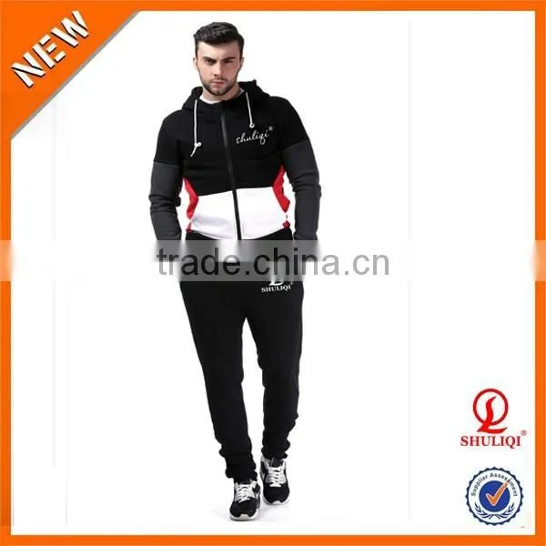 Custom design your own tracksuit made in china /all cotton men comfortable tracksuit wholesale H-2138