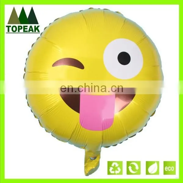 Cute smile face design Aluminum Foil Ballons decorative balloons